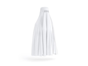 White Burqa - muslim traditional woman outer hijab Modello 3D