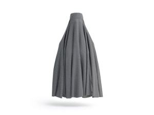 White Burqa - muslim traditional woman outer hijab Modello 3D
