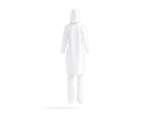 White Burkini - muslim woman swimsuit with hijab 3D Model