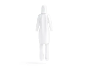White Burkini - muslim woman swimsuit with hijab 3D Model