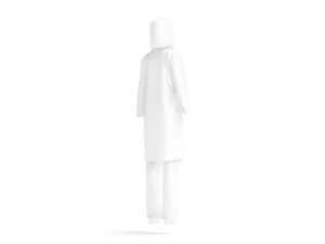 White Burkini - muslim woman swimsuit with hijab 3D Model