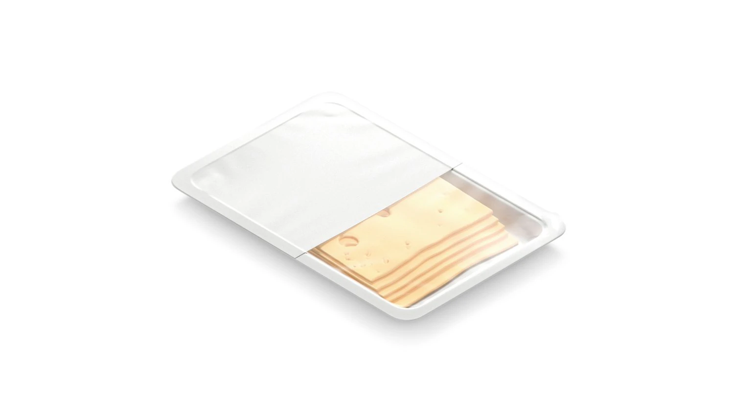 Cheese Packaging - plastic transparent tray with chese slices 3D Model .c4d .max .obj .3ds .fbx .stl .blend 