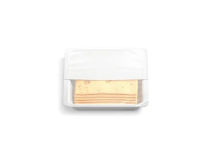Cheese Packaging - plastic transparent tray with chese slices 3D Model
