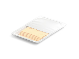 Cheese Packaging - plastic transparent tray with chese slices 3D Модель