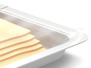 Cheese Packaging - plastic transparent tray with chese slices 3D Model