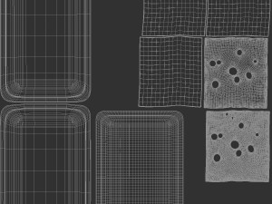 Cheese Packaging - plastic transparent tray with chese slices 3D Модель