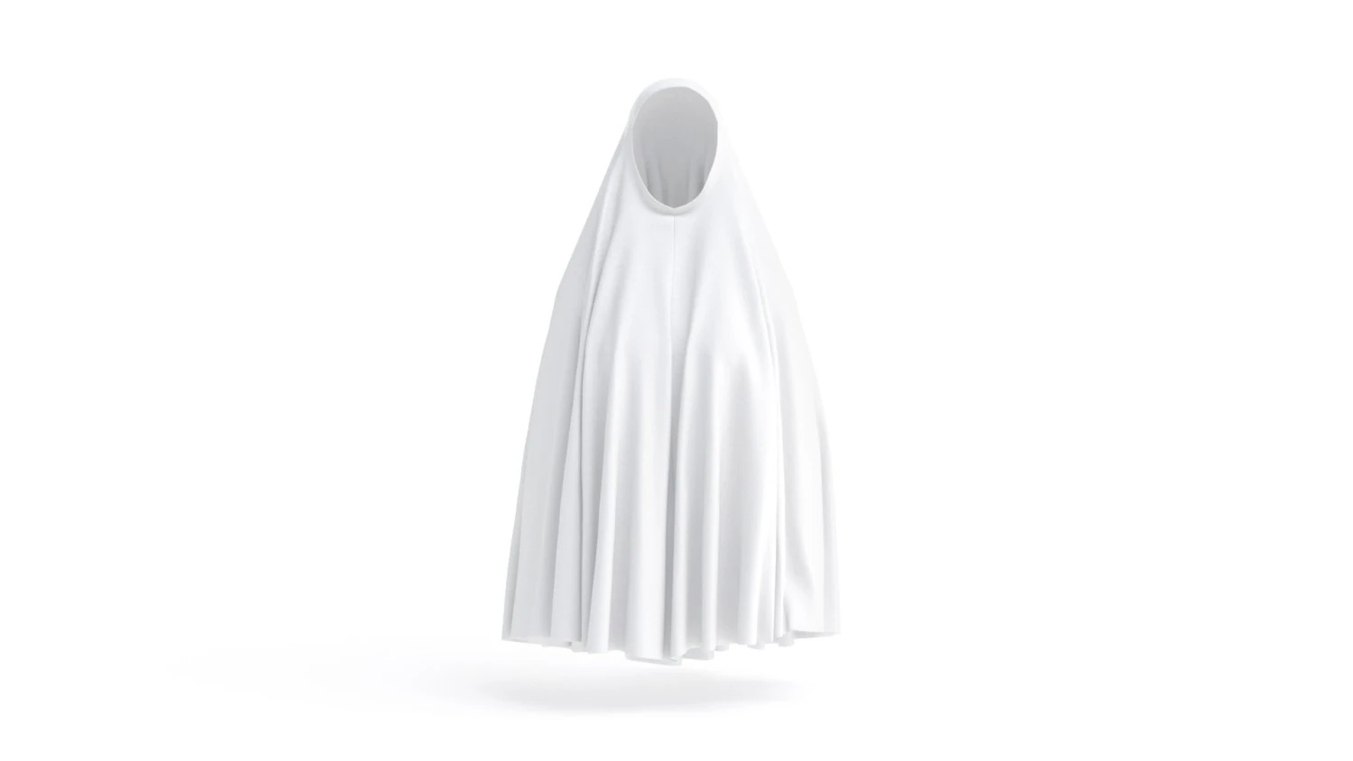 White Chador - muslim traditional woman outer garment 3D Model .c4d .max .obj .3ds .fbx .stl .blend 