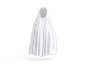 White Chador - muslim traditional woman outer garment 3D Model