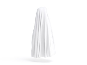 White Chador - muslim traditional woman outer garment 3D Model