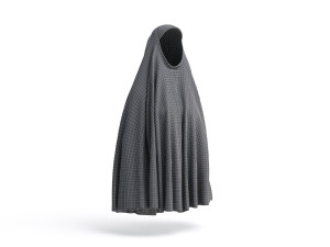White Chador - muslim traditional woman outer garment 3D Model