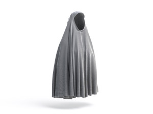 White Chador - muslim traditional woman outer garment 3D Model