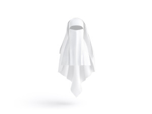 White Niqab - muslim traditional woman headdress niqaab 3D Model