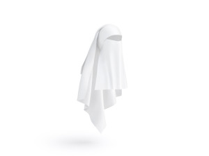 White Niqab - muslim traditional woman headdress niqaab 3D-Modell