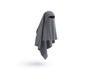 White Niqab - muslim traditional woman headdress niqaab 3D-Modell