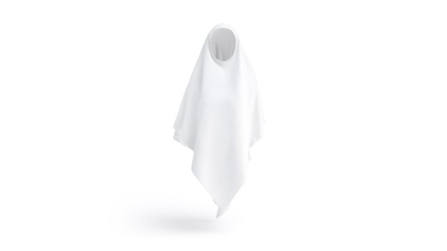 White Khimar - muslim traditional woman jilbab Model 3D .c4d .max .obj .3ds .fbx .stl .blend 