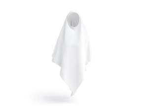 White Khimar - muslim traditional woman jilbab 3D Model