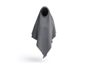 White Khimar - muslim traditional woman jilbab Model 3D