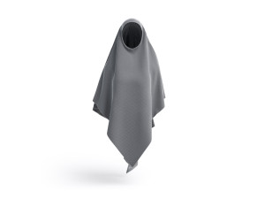 White Khimar - muslim traditional woman jilbab Model 3D