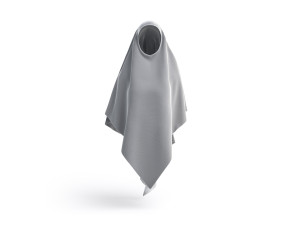 White Khimar - muslim traditional woman jilbab Model 3D