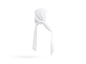 White Shayla - muslim traditional woman headscarf 3D-Modell