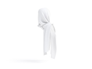 White Shayla - muslim traditional woman headscarf 3D-Modell