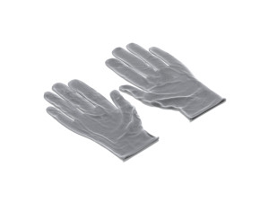White Rubber Gloves - disposable medicine latex protective glove Model 3D