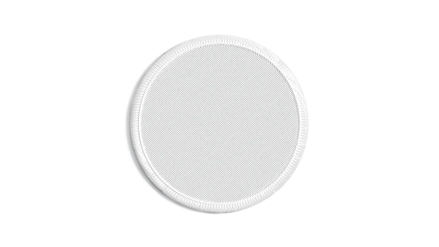 White Round Embroidered Patch - lying embroidery circle badge 3D Model .c4d .max .obj .3ds .fbx .stl .blend 