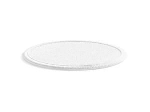 White Round Embroidered Patch - lying embroidery circle badge 3D Model