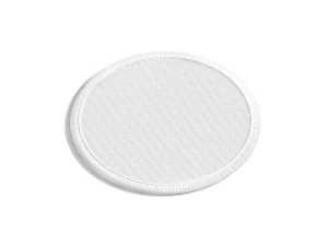 White Round Embroidered Patch - lying embroidery circle badge 3D Model