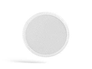 White Round Embroidered Patch - lying embroidery circle badge 3D Model