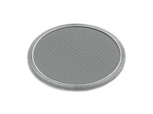 White Round Embroidered Patch - lying embroidery circle badge 3D Model