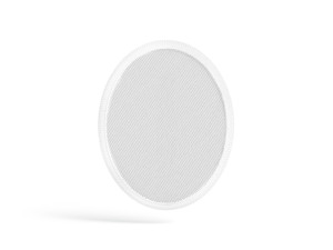 White Oval Embroidered Patch - lying embroidery ellipse badge 3D Model
