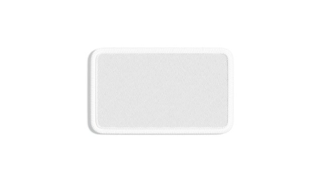 White Rectangular Embroidered Patch - lying embroidery rectangle badge 3D Модель .c4d .max .obj .3ds .fbx .stl .blend 
