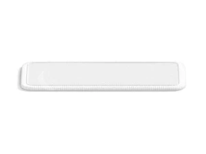 White Rectangular Embroidered Patch - lying embroidery rectangle badge 3D Model