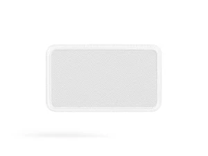 White Rectangular Embroidered Patch - lying embroidery rectangle badge 3D Model