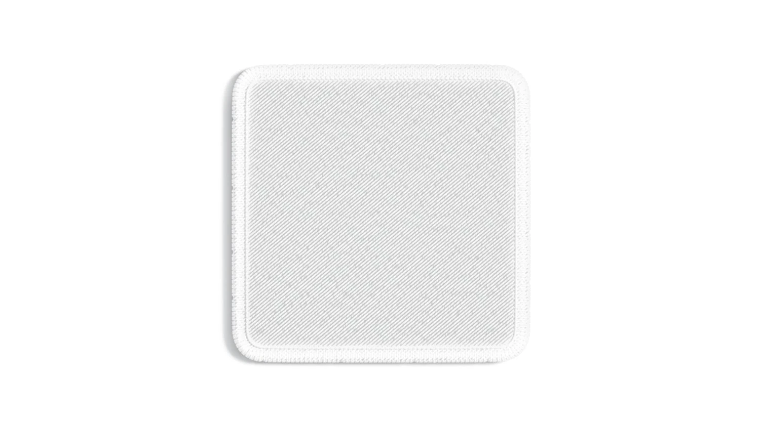 White Square Embroidered Patch - embroidery quadratic badge 3D Model .c4d .max .obj .3ds .fbx .stl .blend 