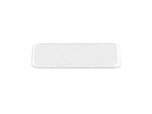 White Square Embroidered Patch - embroidery quadratic badge Modèle 3D