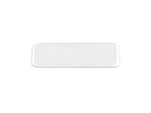 White Square Embroidered Patch - embroidery quadratic badge 3D Model
