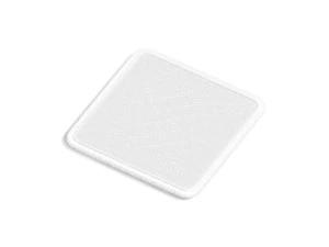 White Square Embroidered Patch - embroidery quadratic badge 3D Model