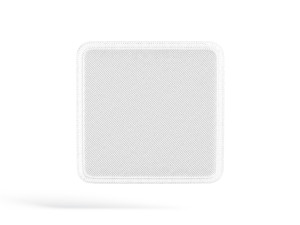 White Square Embroidered Patch - embroidery quadratic badge Modèle 3D