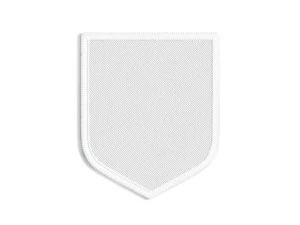Нашивка с вышивкой &laquo;Белый щит&raquo; &mdash; лежащая вышивка эмблемы 3D Модель