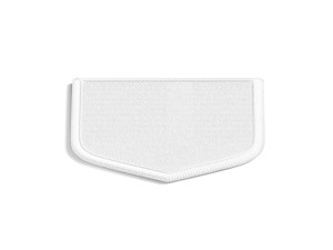 White Shield Embroidered Patch - lying embroidery emblem 3D Model