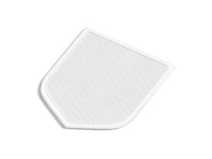 White Shield Embroidered Patch - lying embroidery emblem 3D Model