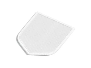 White Shield Embroidered Patch - lying embroidery emblem 3D Model
