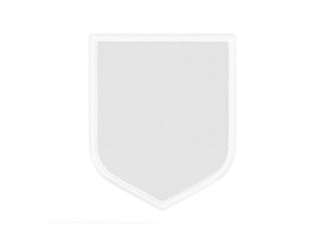 White Shield Embroidered Patch - lying embroidery emblem 3D Model