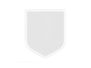 White Shield Embroidered Patch - lying embroidery emblem 3D Model
