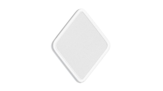 White Rhombus Embroidered Patch - lying embroidery rhomb badge Modèle 3D .c4d .max .obj .3ds .fbx .stl .blend 