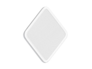 White Rhombus Embroidered Patch - lying embroidery rhomb badge 3D Model