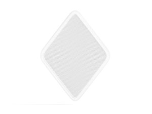 White Rhombus Embroidered Patch - lying embroidery rhomb badge Modèle 3D