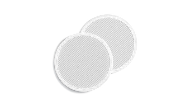 White Round Embroidered Patch Stack - lying embroidery circle badge pair 3D 모델 .c4d .max .obj .3ds .fbx .stl .blend 